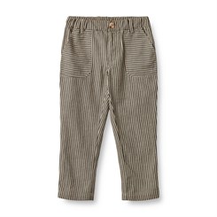 Wheat trousers Egon - Black coal stripe